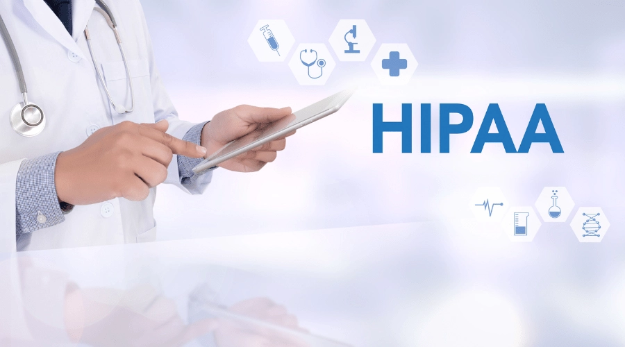 A doctor uses a secure messaging app on a tablet.