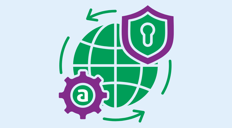 Concept image of global data protection.