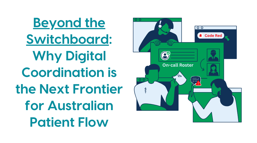 Representation of digital coordination in healthcare.