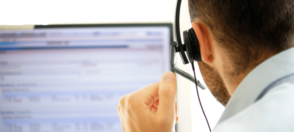 Call center operator uses 1Call's Intelligent Series.
