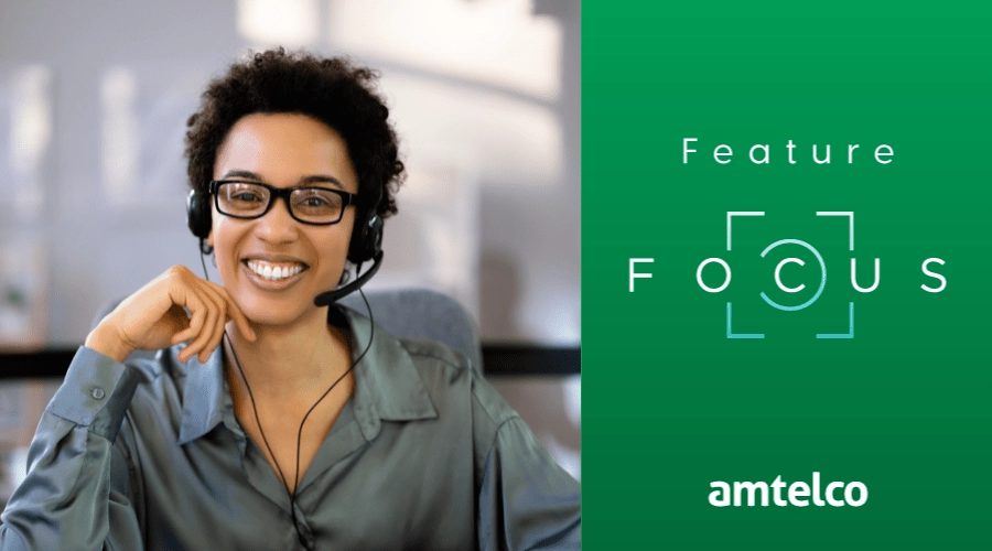 A happy call center operator.