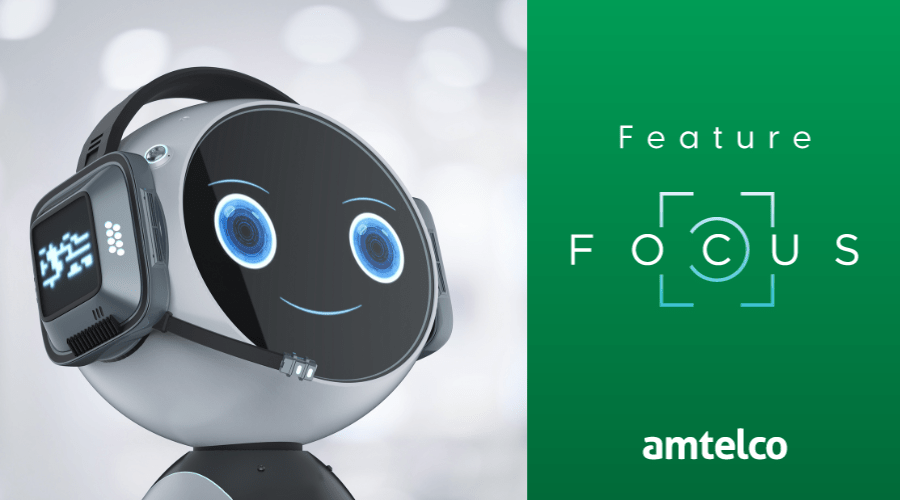 AI call center operator concept.