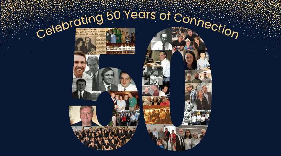 Collage of people with Amtelco over the past 50 years.