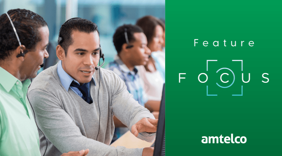 Call center supervisor speaks to a team member.