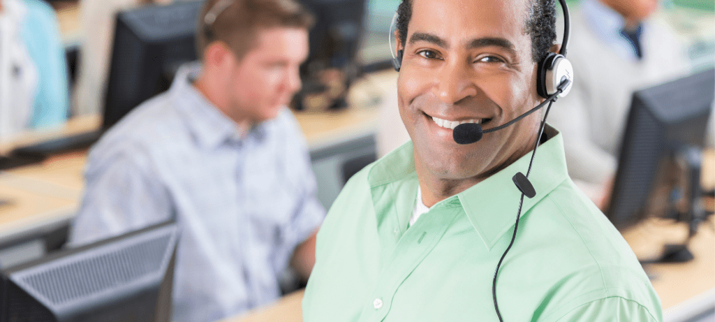 Call center manager in a call center.