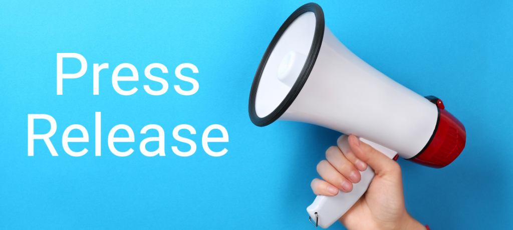 Megaphone announcing press release.