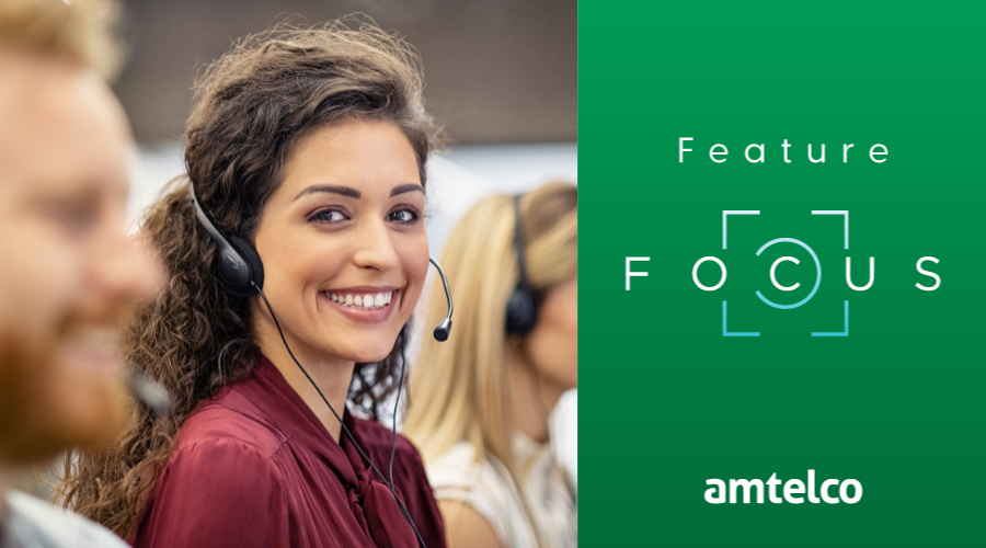 A trained agent in a hospital contact center handles a speaks to a patient caller.