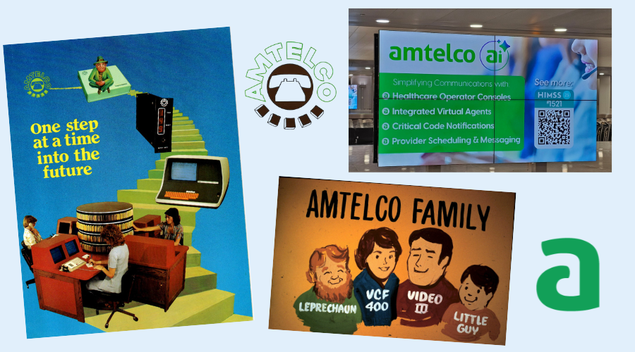 Examples of Amtelco's marketing designs.