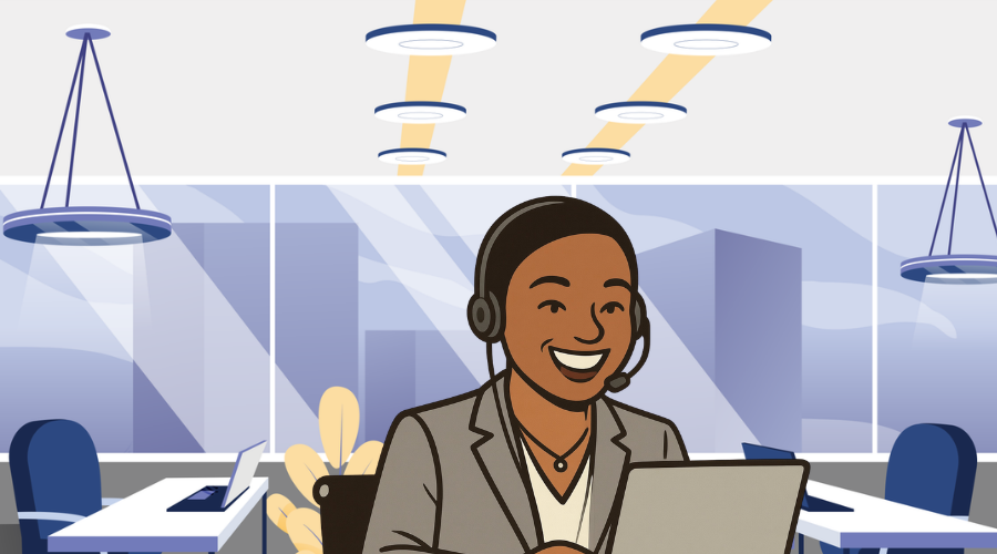 An operator in a call center.
